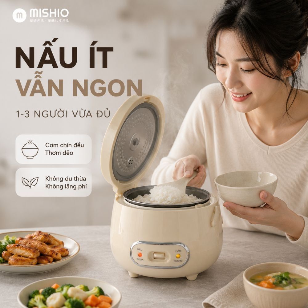Hình ảnh chi tiết: Nồi cơm điện 1.2L Mishio MK387
