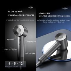 Máy Sấy Tóc Tốc Độ Cao Kachi ION (110.000 vòng/phút) - Sấy Nhanh, Chăm Sóc Tóc Ion Âm, Kiểm Soát Nhiệt NTC