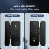  Khóa Cửa Thông Minh Kachi MK45 cho cửa không có khung như cửa kính, cửa gỗ trượt – Mở Khóa App + Vân tay + Chìa khóa + Thẻ từ + Mã số 