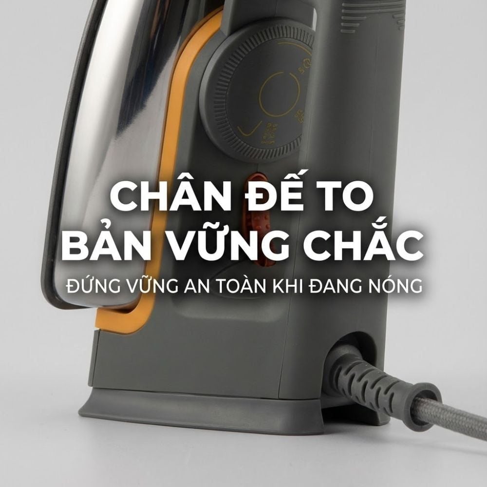 Bàn ủi khô Kachi MK423 1000W - Là phẳng mọi nếp nhăn, an toàn cho mọi loại vải