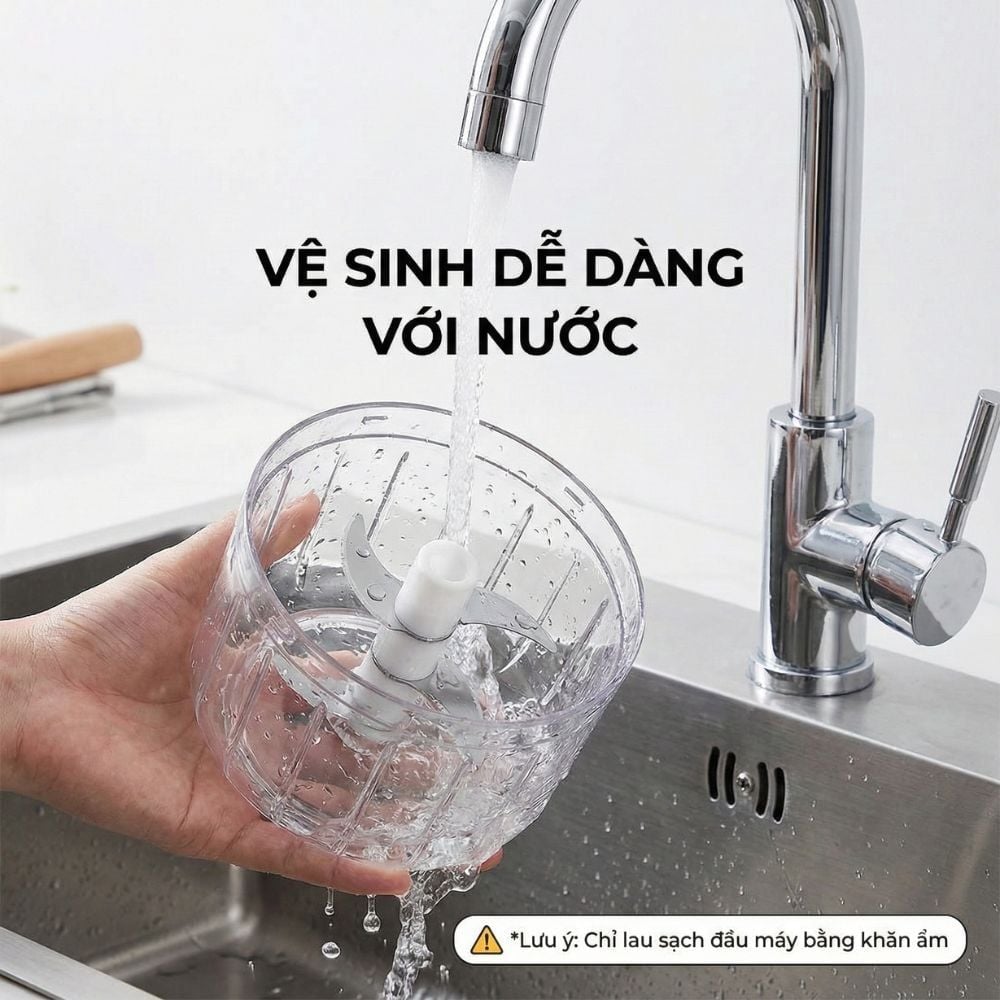 Máy Xay Tỏi Ớt Mini Chạy Pin Mishio MK420