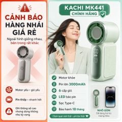 Quạt Cầm Tay Mini Kachi MK441 - Pin Khủng 3000mAh, Màn Hình LED Hiển Thị, 6 Cấp Độ Gió (Bảo Hành 18 Tháng)