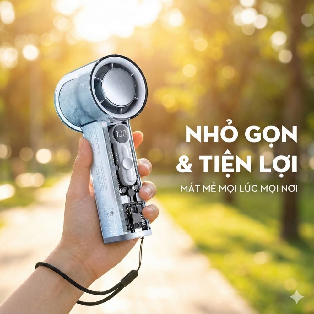Quạt Sò Lạnh Cầm Tay Kachi MK419: Mát Lạnh Tức Thì, Đánh Tan Nóng Bức!