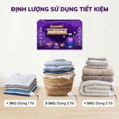Nước xả cô đặc - Giấy Thơm Quần Áo SoonMi Hương Lavender - Nước Xả Cô Đặc Cho Máy Sấy (Hộp 40 Tờ) MK