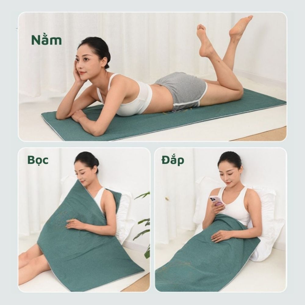 Thảm Chườm Nóng Ngải Cứu Đông Y Kachi MK421 - Giảm Đau Lưng, Vai Gáy Nhanh Chóng Tại Nhà