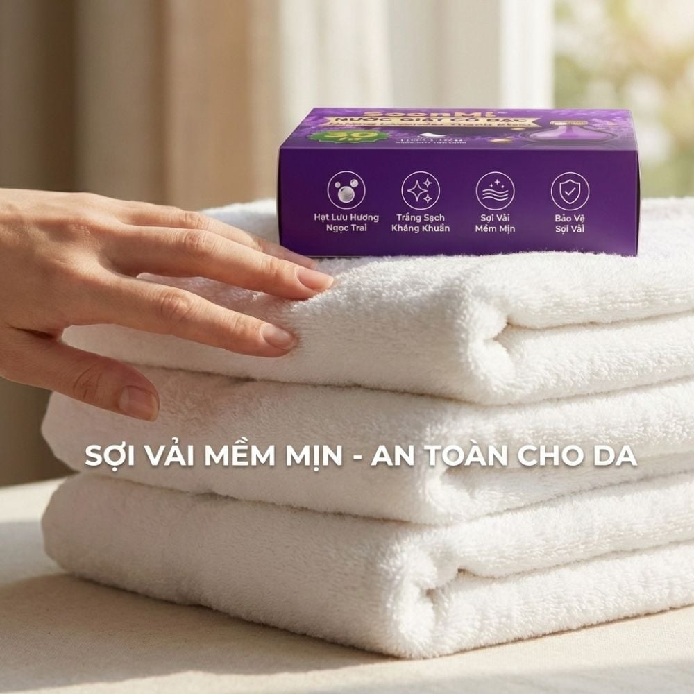 Nước Giặt Cô Đặc SoonMi Hương Lavender - Công Nghệ Giặt Tẩy Thế Hệ Mới (Hộp 30 Tờ) MK