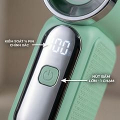 Quạt Cầm Tay Mini Kachi MK441 - Pin Khủng 3000mAh, Màn Hình LED Hiển Thị, 6 Cấp Độ Gió (Bảo Hành 18 Tháng)