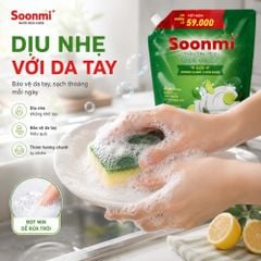 Nước Rửa Chén Soonmi Hương Chanh 1.2kg & 3kg - Sạch Bong Kin Kít, An Toàn Da Tay MK