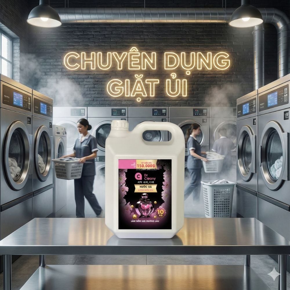 Nước xả Dr Cleany 10KG (Đen) - Lưu Hương Lâu, Mềm Vải | Chuyên Dụng Giặt Ủi MK