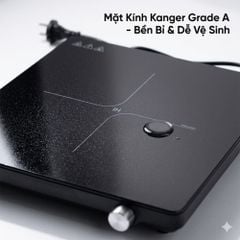 Bếp Từ Đơn Mishio MK448 Công Suất 2000W - Mặt Kính Kanger Hạng A