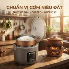Nồi Cơm Điện Lòng Niêu Mishio MK411 – Dung tích 1 Lít 8
