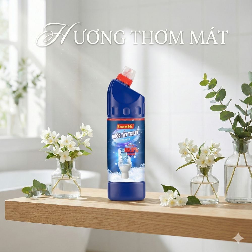 Nước Tẩy Toilet SoonMi 880ml - Diệt 99.9% Vi Khuẩn, Tẩy Sạch Vết Ố Vàng MK