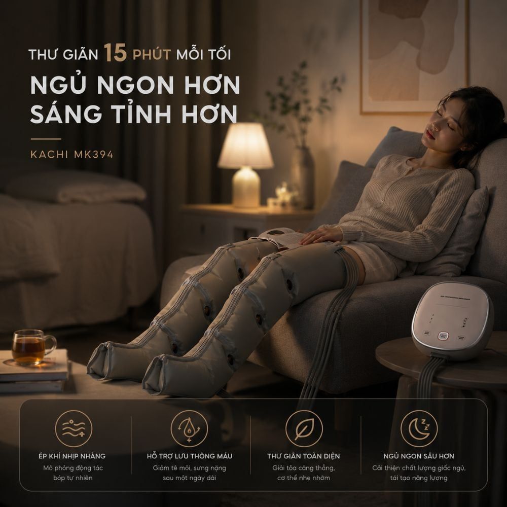 Máy nén ép trị liệu suy giãn tĩnh mạch chân Kachi MK394