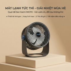 Quạt tích điện để bàn Kachi MK372 | Dung lượng pin 4000mAH