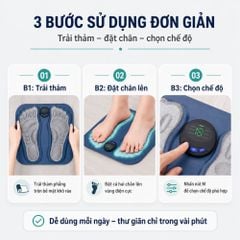 Thảm Massage Chân Xung Điện Kachi MK424 Pin Sạc - Giảm Đau Mỏi, Cải Thiện Tuần Hoàn Máu