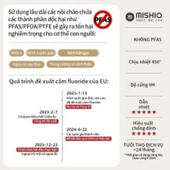 Bộ Nồi Chảo Đá Gốm Chống Dính Mishio 15 Món (5 Nồi Chảo) - Tay Cầm Tháo Rời Thông Minh, Không Chứa PFAS/PTFE, Tương Thích Mọi Loại Bếp MK