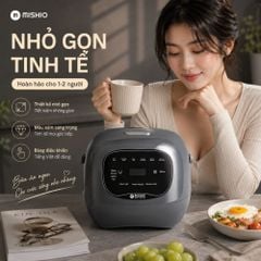 Nồi cơm điện lòng sứ dưỡng sinh 1.2L Mishio MK381