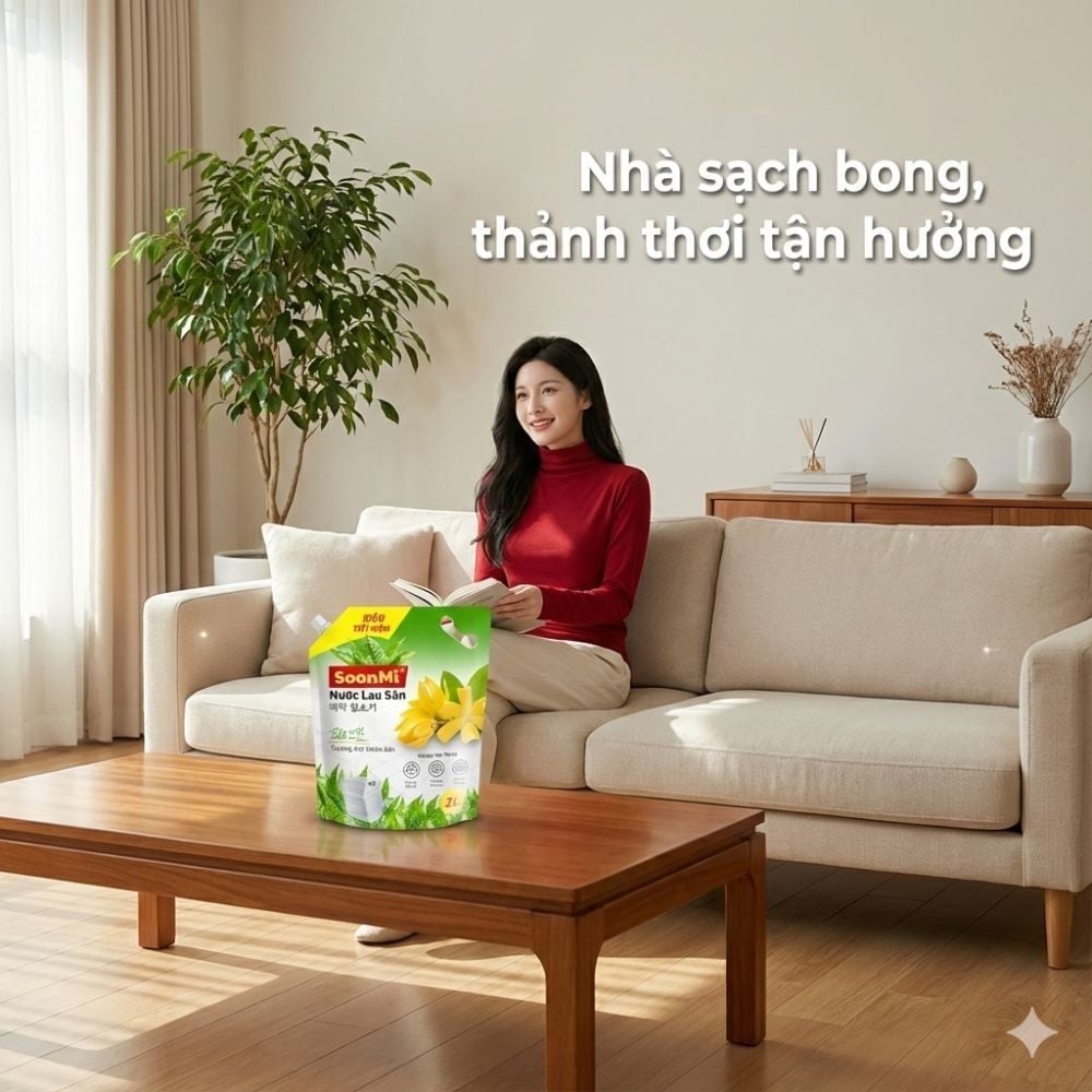 Combo Sạch thơm: Nước giặt + Nước xả + Nước lau sàn Tặng thêm nước rửa chén