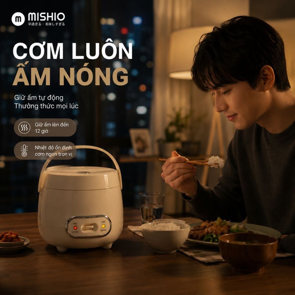 Hình ảnh chi tiết: Nồi cơm điện 1.2L Mishio MK387