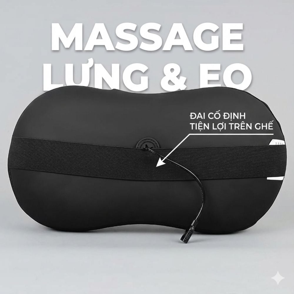 Gối massage không dây Kachi dòng cao cấp MK343 - New