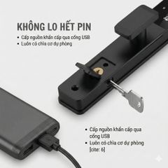 Khóa Thông Minh Kachi MK42 - Chuyên Dụng Cửa Nhôm Xingfa, Cửa Kính | Mở Khóa Qua App Tuya, Vân Tay, Thẻ Từ | Chống Nước IP65