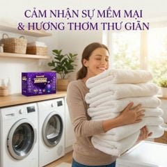 Nước xả cô đặc - Giấy Thơm Quần Áo SoonMi Hương Lavender - Nước Xả Cô Đặc Cho Máy Sấy (Hộp 40 Tờ) MK