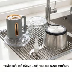 Máy Xay Thực Phẩm Đa Năng Mishio MK444 (2.0L) - Cối Thủy Tinh tặng cối Inox 304 Phân Loại Thực Phẩm Sống Chín