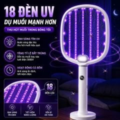 Vợt Bắt Muỗi Tự Động Kachi MK462 – Tích Hợp Đèn Bắt Muỗi, Màn Hình LED Thông Minh