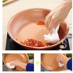 Chảo Chống Dính Đáy Từ Mishio (Size 20, 25, 30cm) MK430 MK431 MK432 - Chống Dính Gốm Cao Cấp, An Toàn Sức Khỏe, Dùng Cho Mọi Loại Bếp