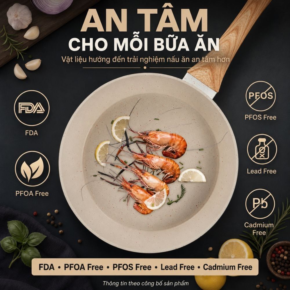 Bộ Nồi Chảo Chống Dính 21 Món Mishio MK469 – Trắng Kem Thanh Lịch, An Toàn Chuẩn FDA