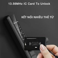 Khóa Thông Minh Kachi MK42 - Chuyên Dụng Cửa Nhôm Xingfa, Cửa Kính | Mở Khóa Qua App Tuya, Vân Tay, Thẻ Từ | Chống Nước IP65