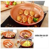  Chảo Chống Dính Đáy Từ Mishio (Size 20, 25, 30cm) MK430 MK431 MK432 - Chống Dính Gốm Cao Cấp, An Toàn Sức Khỏe, Dùng Cho Mọi Loại Bếp 