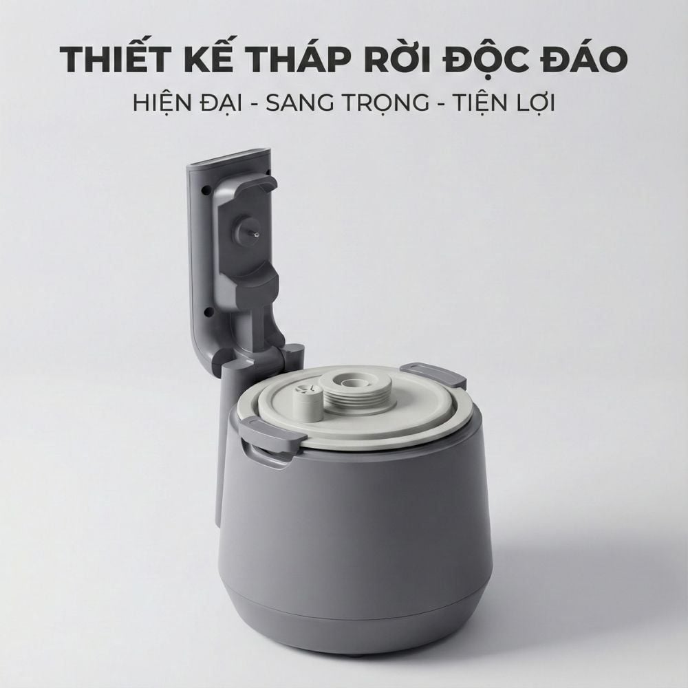 Nồi Cơm Điện Áp Suất Lòng Sứ Dưỡng Sinh Mishio MK396 dung tích 0.8L cho 1-2 người – Bí Quyết Cho Cơm Gạo Lứt