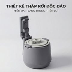 Nồi Cơm Điện Áp Suất Lòng Sứ Dưỡng Sinh Mishio MK396 dung tích 0.8L cho 1-2 người – Bí Quyết Cho Cơm Gạo Lứt