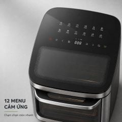 Nồi chiên không dầu Mishio MK474 12L - Cảm ứng, cửa kính quan sát