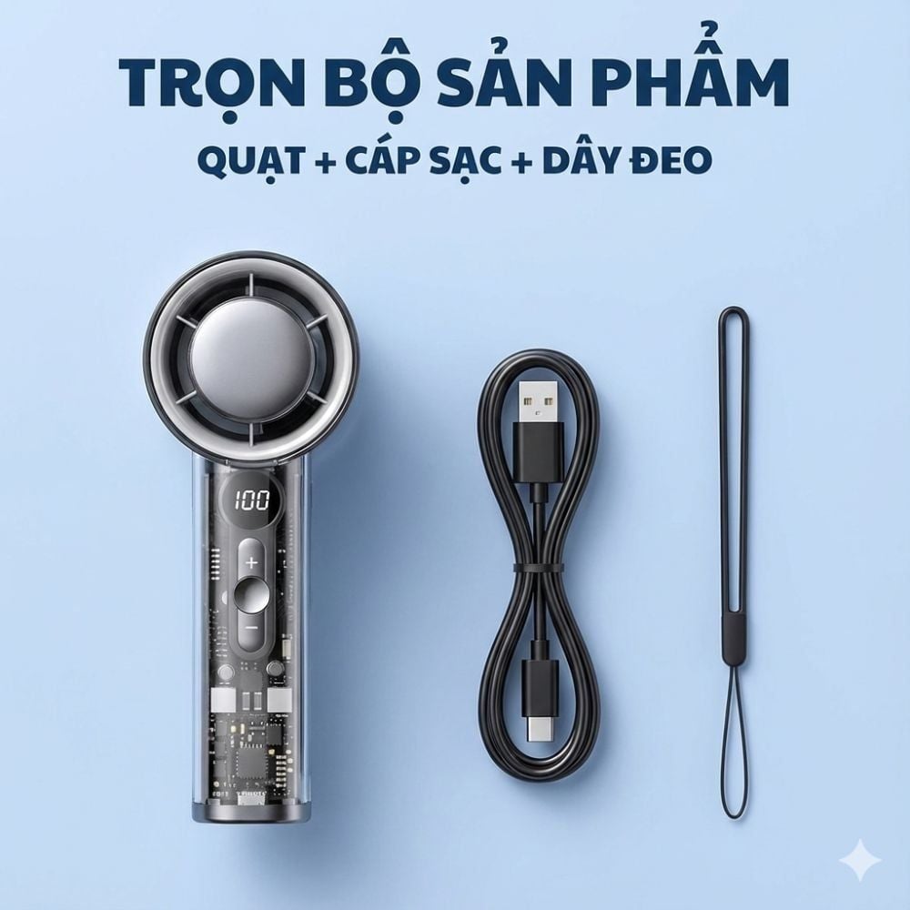 Quạt Sò Lạnh Cầm Tay Kachi MK419: Mát Lạnh Tức Thì, Đánh Tan Nóng Bức!