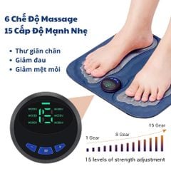 Thảm Massage Chân Xung Điện Kachi MK424 Pin Sạc - Giảm Đau Mỏi, Cải Thiện Tuần Hoàn Máu