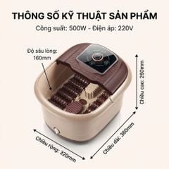 Bồn Ngâm Chân Massage Sục Khí KACHI MK440 - Tự Động Giữ Nước Ấm, Có Khay Thảo Dược