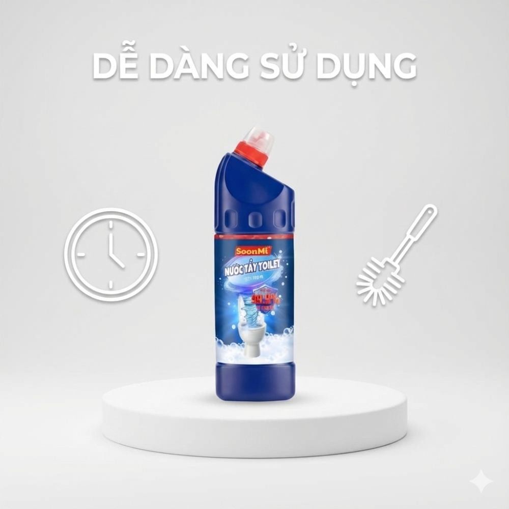Nước Tẩy Toilet SoonMi 880ml - Diệt 99.9% Vi Khuẩn, Tẩy Sạch Vết Ố Vàng MK