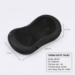 Gối massage không dây Kachi dòng cao cấp MK343 - New