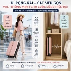 Vali Du Lịch Xếp Gọn MK356 24 Inch – Gọn Khi Cất, Tiện Khi Đi