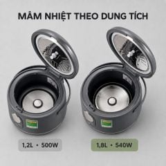 Nồi cơm điện lòng inox 304 Mishio MK451 / MK452 (1,2 / 1,8L) không phủ chống dính