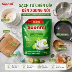 Nước Rửa Chén Soonmi Hương Chanh 1.2kg & 3kg - Sạch Bong Kin Kít, An Toàn Da Tay MK