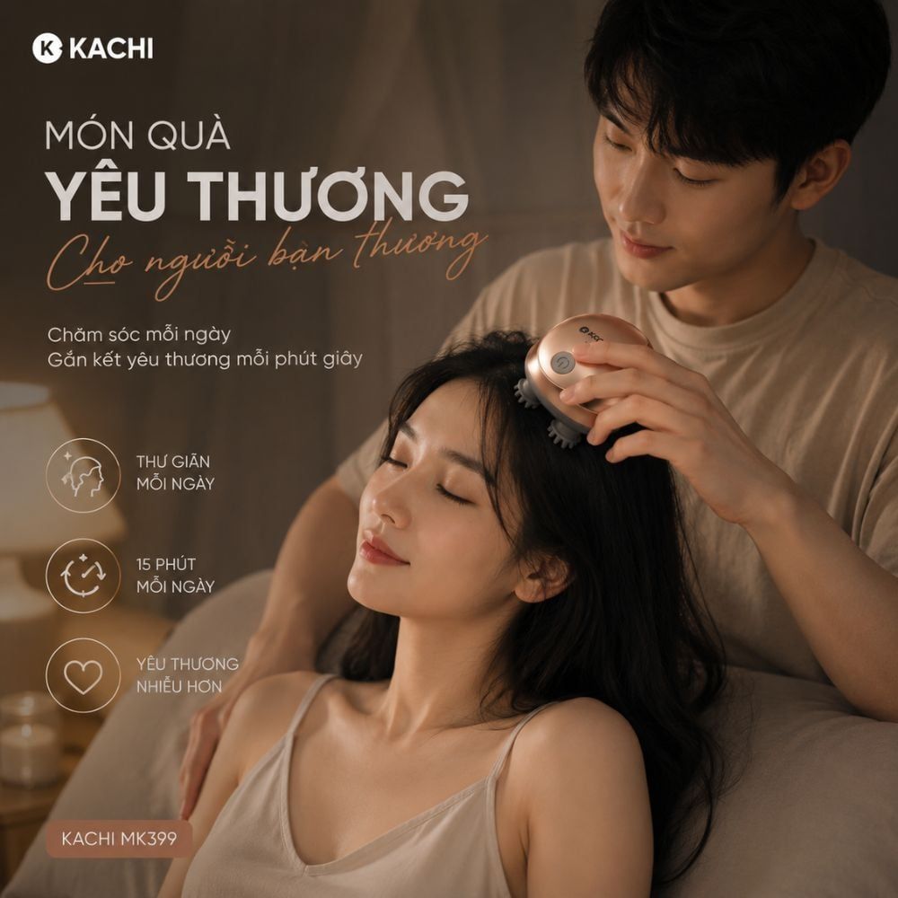 Hình ảnh chi tiết: Máy Massage Đầu Không Dây Kachi MK399 – Giải Pháp Thư Giãn Hiệu Quả Cho Người Bận Rộn