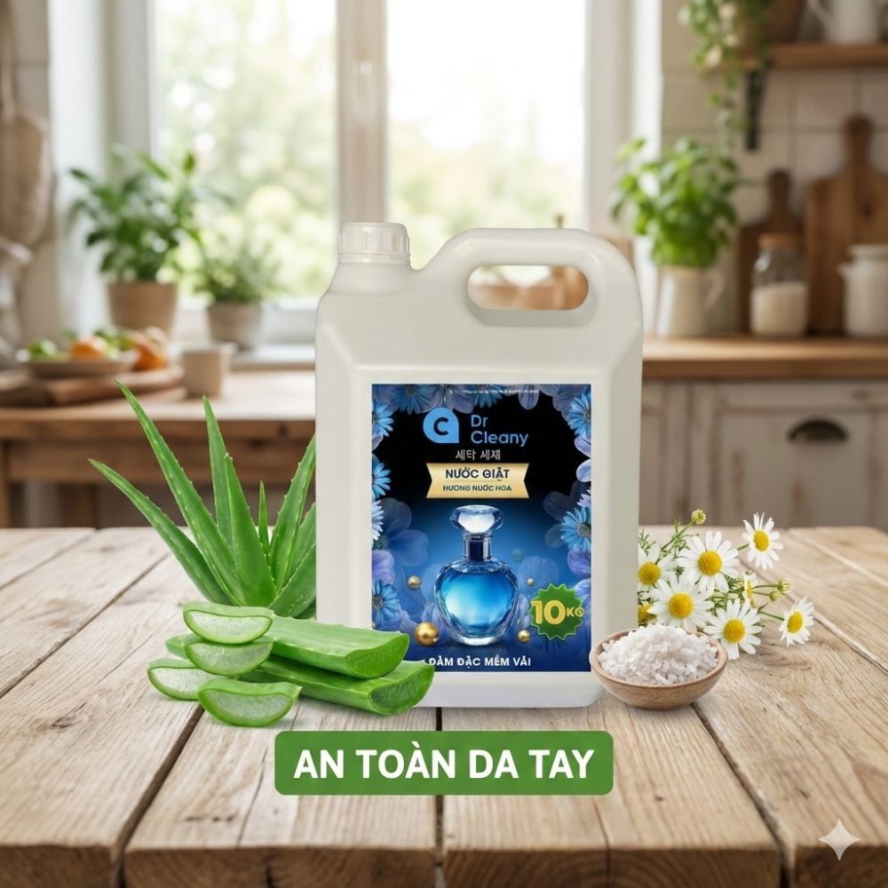 Nước giặt Dr. Cleany 10KG (Xanh) - Chuyên dụng giặt ủi, Sạch sâu MK