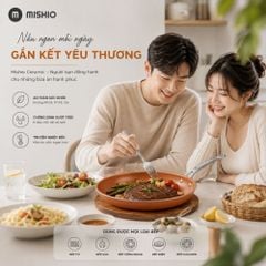 Chảo Chống Dính Đáy Từ Mishio (Size 20, 25, 30cm) MK430 MK431 MK432 - Chống Dính Gốm Cao Cấp, An Toàn Sức Khỏe, Dùng Cho Mọi Loại Bếp
