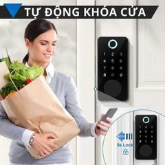 Khóa Cửa Thông Minh Kachi MK44 – Mở Khóa App Tuya + Vân tay + Chìa khóa + Thẻ từ + Mã số