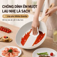 Bộ Nồi Chảo Chống Dính 21 Món Mishio MK469 – Trắng Kem Thanh Lịch, An Toàn Chuẩn FDA