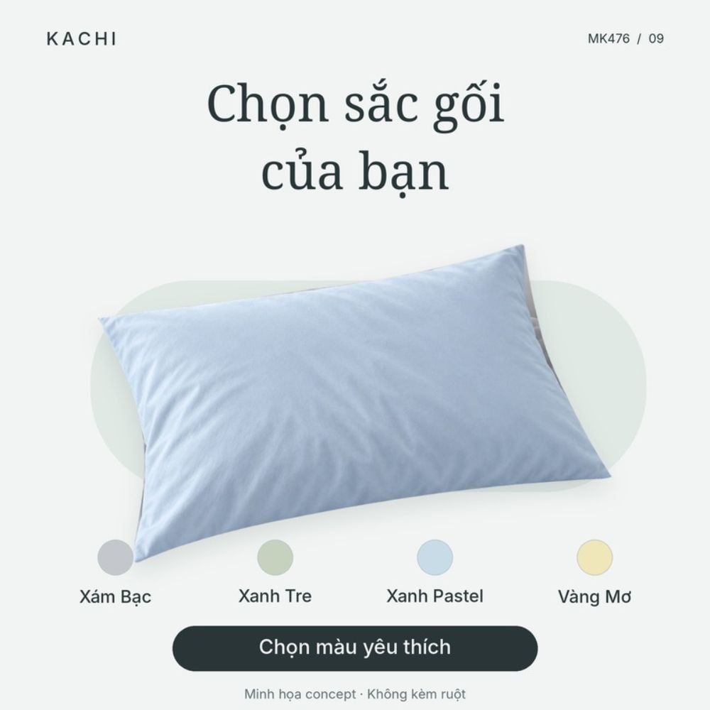 Vỏ gối Kachi Tencel Blend MK476/MK480 – hình ảnh chi tiết 6