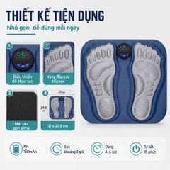 Thảm Massage Chân Xung Điện Kachi MK424 Pin Sạc - Giảm Đau Mỏi, Cải Thiện Tuần Hoàn Máu